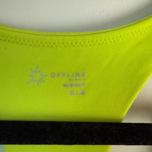 Aerie Offline Hot Stuff Romper NWT Neon Lime Green Size XL Tennis Pickleball - Picture 5 of 10